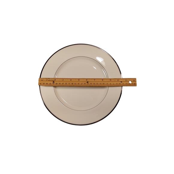 Lenox Montclair Dinner Plates Set of 4 – 10.5" Ivory with Platinum Trim – EUC - Picture 3 of 3